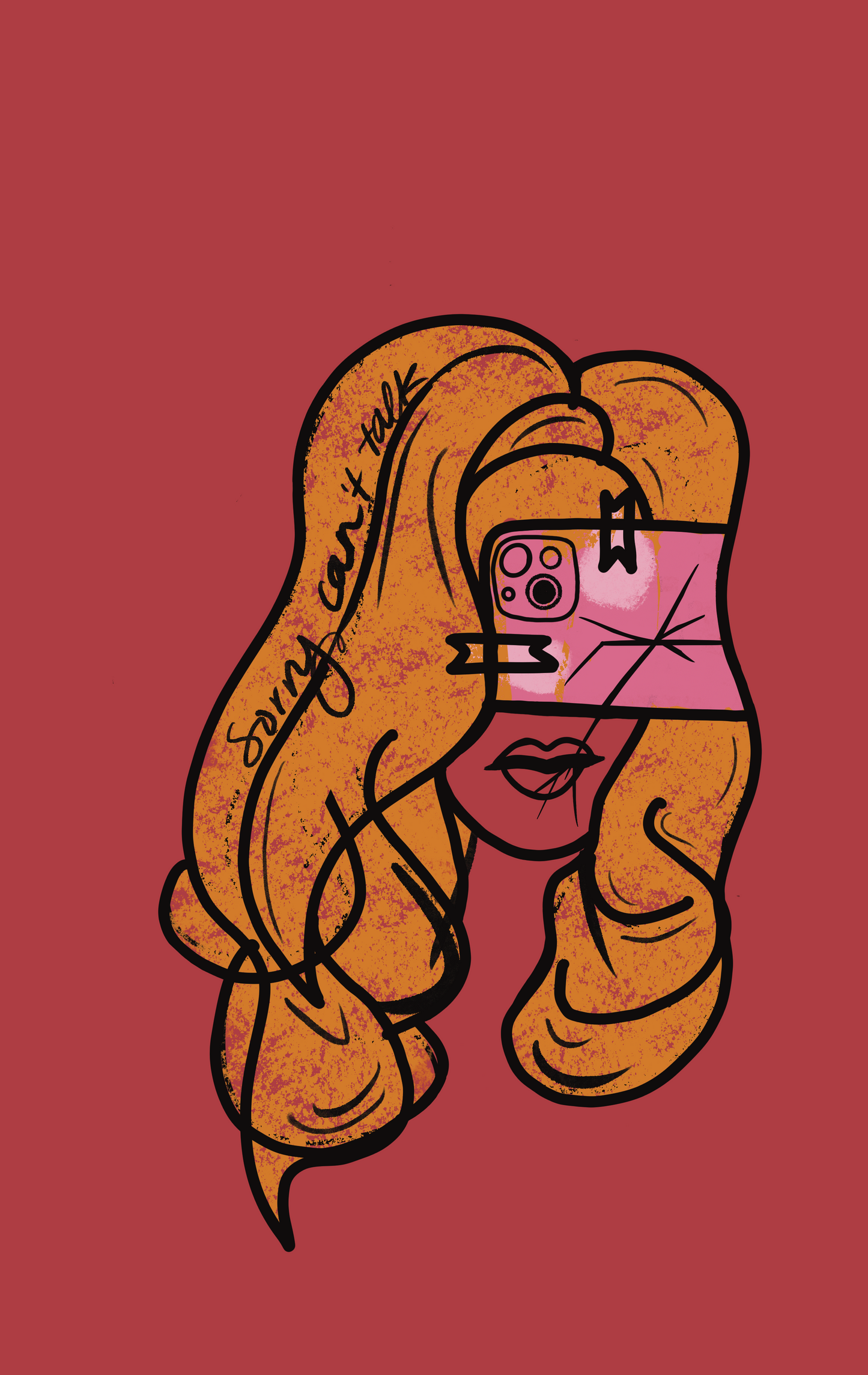 Sorry Can't Talk Art Print